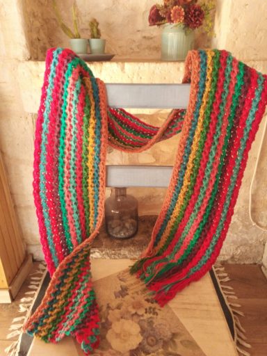 sciarpa in cotone felpato